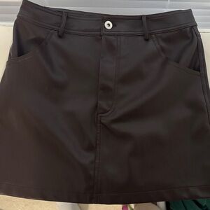 Women's Brown leather skirt
